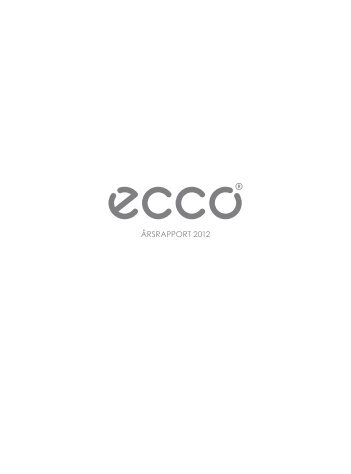 ÅRSRAPPORT 2012 - ECCO.com