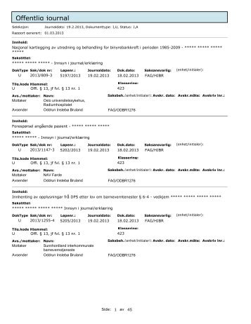 Offentleg journal 02 19 2013.pdf - Helse Førde