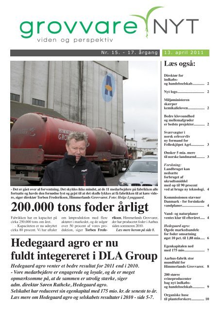 200.000 tons foder årligt - Grovvarenyt