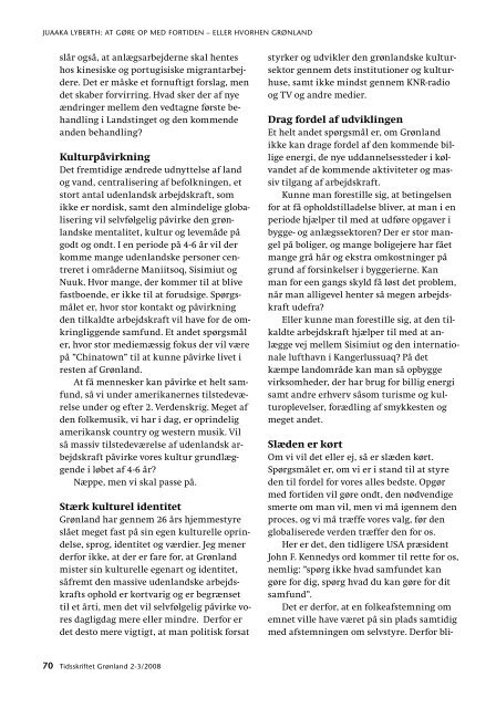 tidsskriftet grønland nr.2-3_2008 - Det grønlandske Selskab