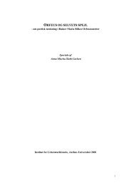 orfeus og selvets spejl - Institut for Æstetik og Kommunikation ...