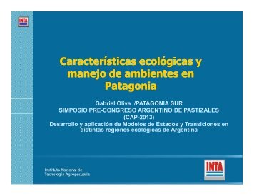 Características ecológicas y manejo de ambientes en ... - The Jornada