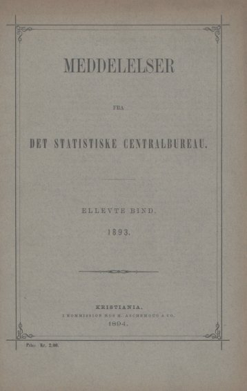 Meddelelser fra Det Statistiske Centralbureau 1893