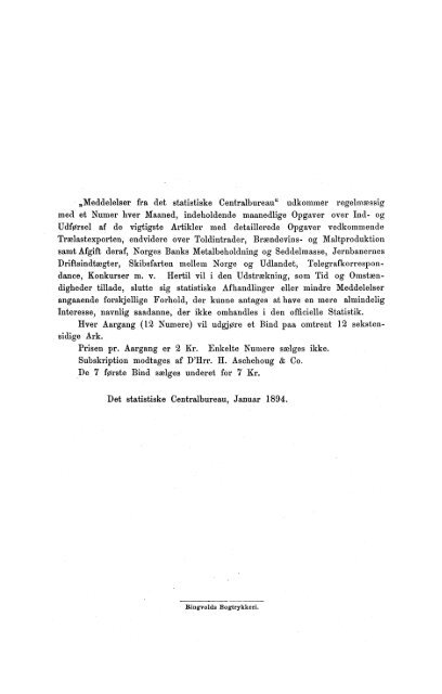 Meddelelser fra Det Statistiske Centralbureau 1893