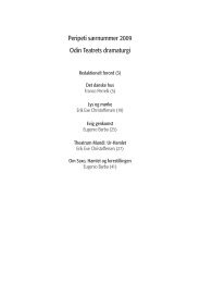 Peripeti særnummer 2009 Odin Teatrets dramaturgi