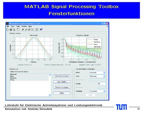 Signal Processing Toolbox - EAL Lehrstuhl für Elektrische ...