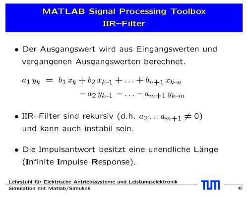 Signal Processing Toolbox - EAL Lehrstuhl für Elektrische ...