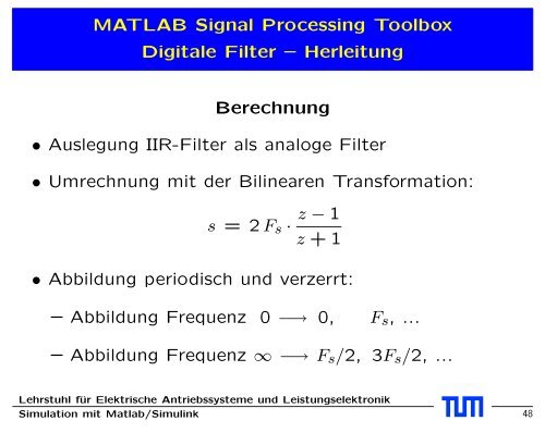 Signal Processing Toolbox - EAL Lehrstuhl für Elektrische ...