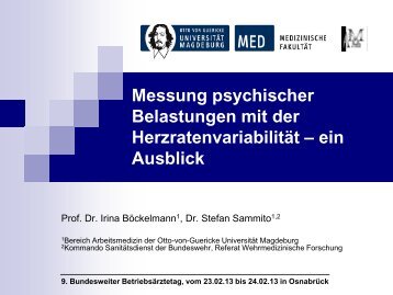 Messung psychischer Belastungen mit der Herzratenvaribialität