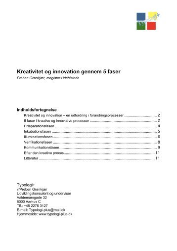 Kreativitet og innovation gennem 5 faser.pdf - Typologi