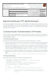 Signalverarbeitung: FFT, Spektralanalyse 1 - Institut für Pervasive ...