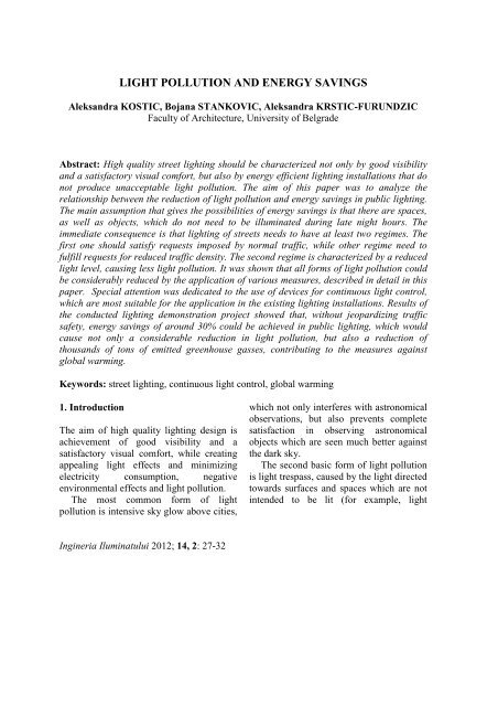 Untitled - Journal of Lighting Engineering