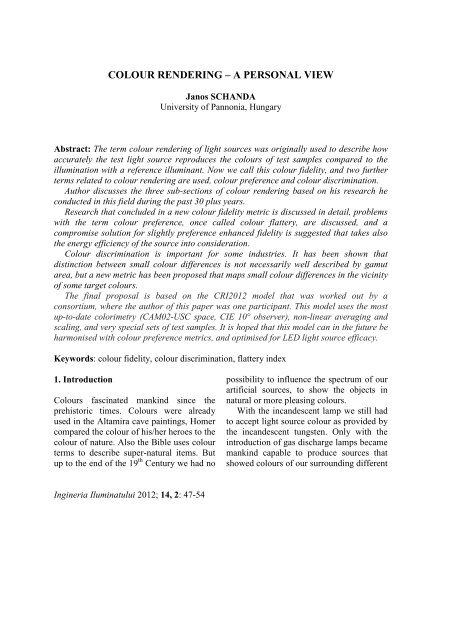 Untitled - Journal of Lighting Engineering