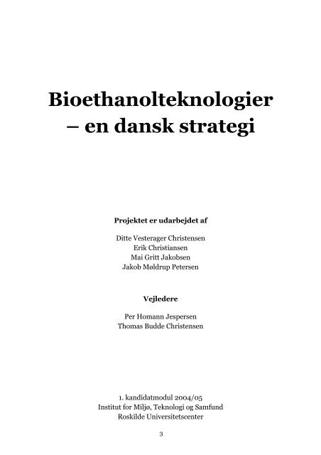 Bioethanolteknologier - Sønderjysk Landboforening