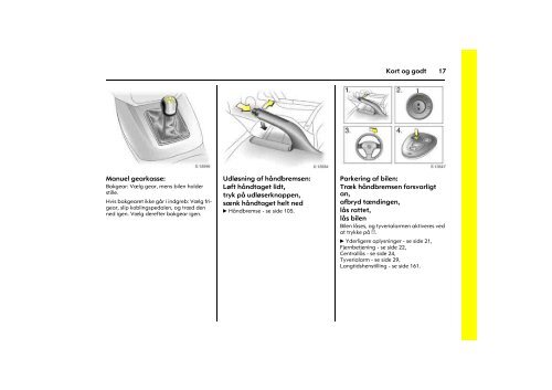 Se bilens instruktionsbog - Opel.dk