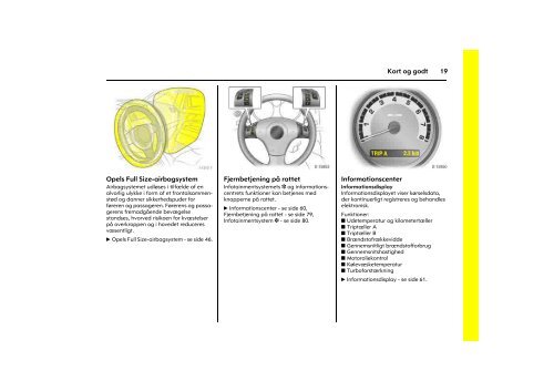 Se bilens instruktionsbog - Opel.dk