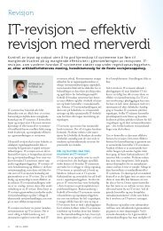 IT-revisjon – effektiv revisjon med merverdi - Revisjon og regnskap