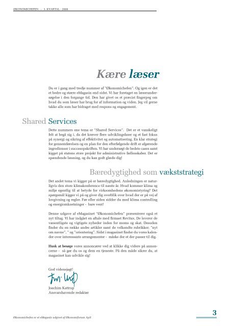 TEMA 1 - Shared Services - Økonomiforum