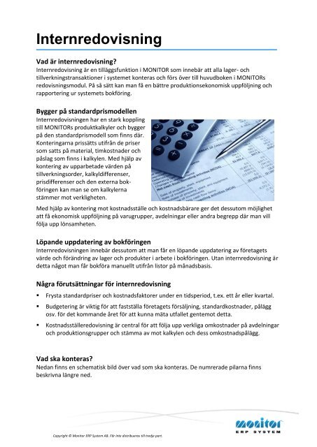 Internredovisning ny - Monitor ERP System AB