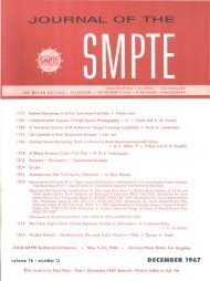 TOC (PDF) - SMPTE Motion Imaging Journal