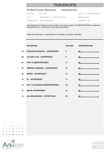 TILBUDSLISTE