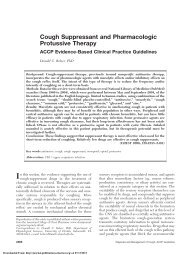 Cough Suppressant and Pharmacologic Protussive Therapy - Chest ...
