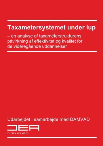 Taxametersystemet under lup - Professionshøjskolerne - University ...