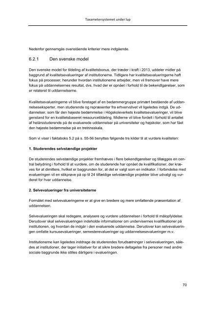 Taxametersystemet under lup - Professionshøjskolerne - University ...