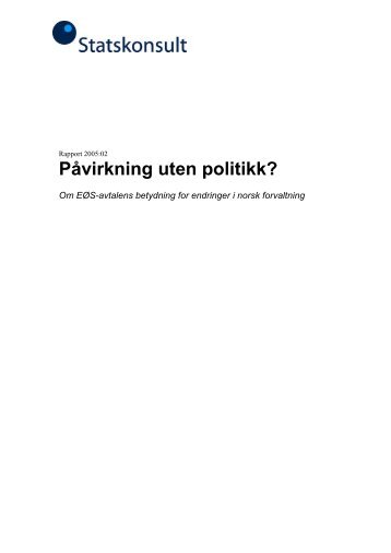 Påvirkning uten politikk? - Difi