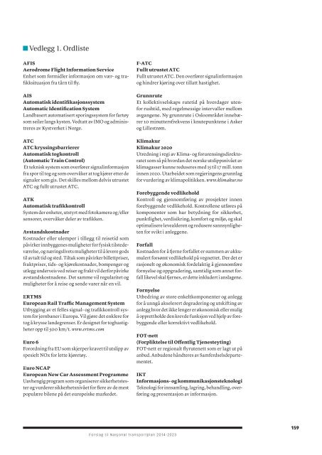 FORSLAG TIL NASJONAL TRANSPORTPLAN 2014-2023