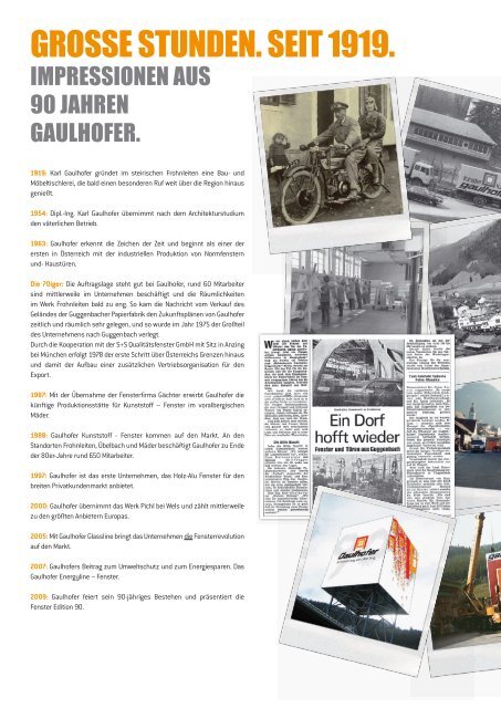 90 JAHRE GAULHOFER.