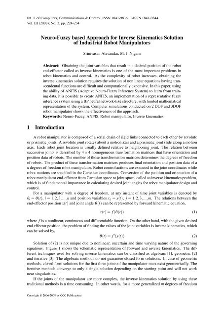 Neuro-Fuzzy based Approach for Inverse Kinematics Solution of ...