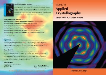 Promotional leaflet for Journal of Applied Crystallography