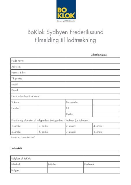 Download Sydbyen salgsbrochure - BoKlok