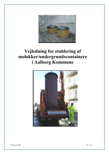 Vejledning for etablering af molokker/undergrundscontainere i ...