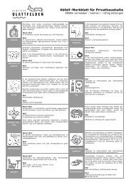Abfall–Merkblatt für Privathaushalte - Glattfelden