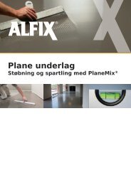Plane underlag - støbning og spartling med PlaneMix - Alfix A/S