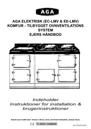 AGA ELEKTRISK (EC-LMV & EE-LMV) KOMFUR ... - Rayburn