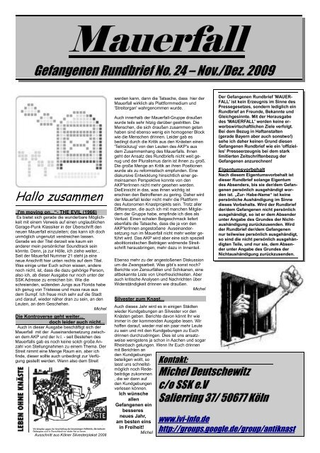 Mauerfall *24 - Anarchist Black Cross Berlin