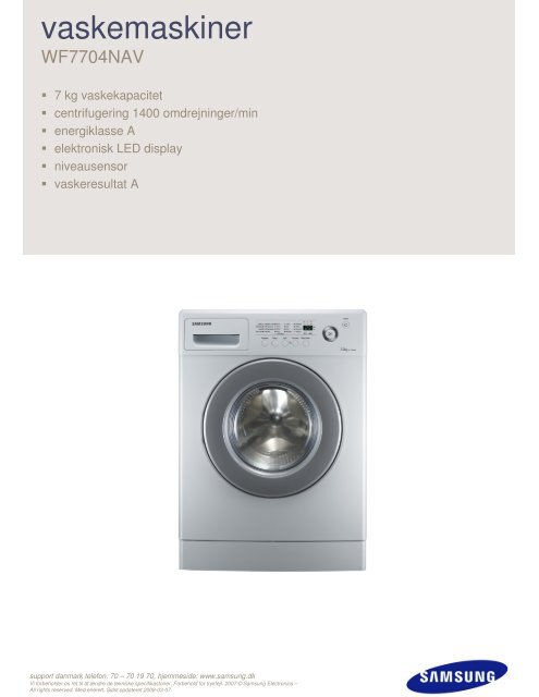 vaskemaskiner - Samsung