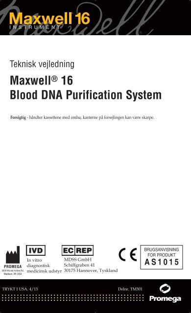 Maxwell® 16 Blood DNA Purification System - Promega