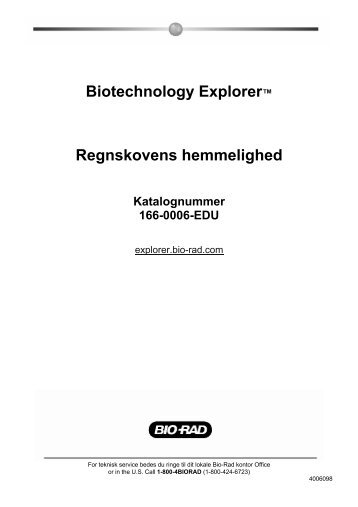 Biotechnology Explorer™ Regnskovens hemmelighed - Bio-Rad