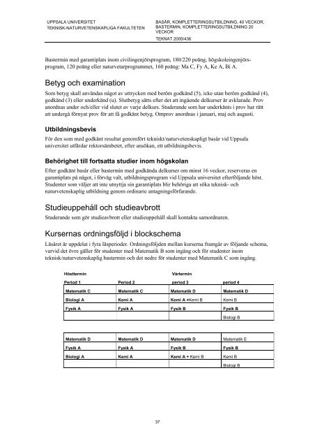 2006/2007 - Teknisk-naturvetenskapliga fakulteten - Uppsala ...