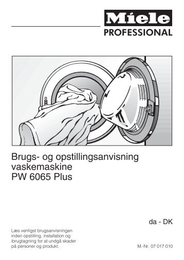 Vaskemaskine PW6065Plus - Ejerforeningen Emdrupvej 12-20 ...