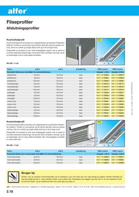 99921 011 DNK Katalog byggematerialer · Fliseprofiler 05/2006