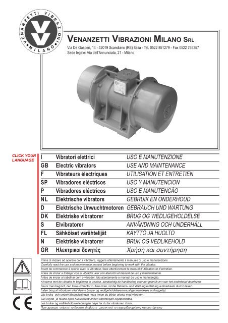 VENANZETTI VIBRAZIONI MILANO SRL - Slattum Produkter AS