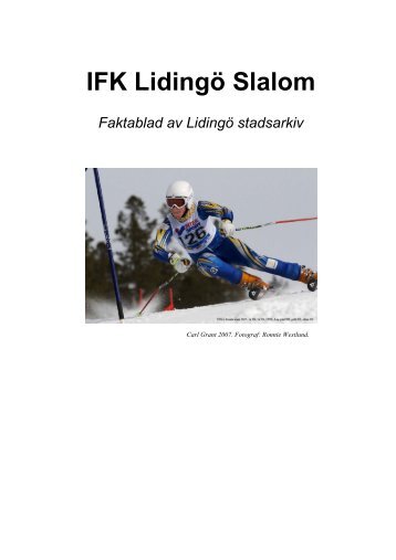 IFK Lidingö Slalom - Lidingö stad