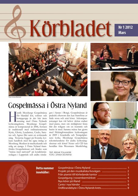 Körbladet nr 1 2012 - Finlands svenska kyrkosångsförbund