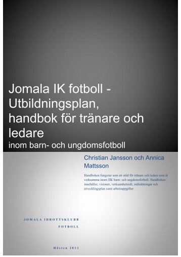 Ladda ner handboken. - Jomala IK