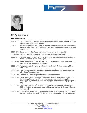 CV Pia Bramming - HR7